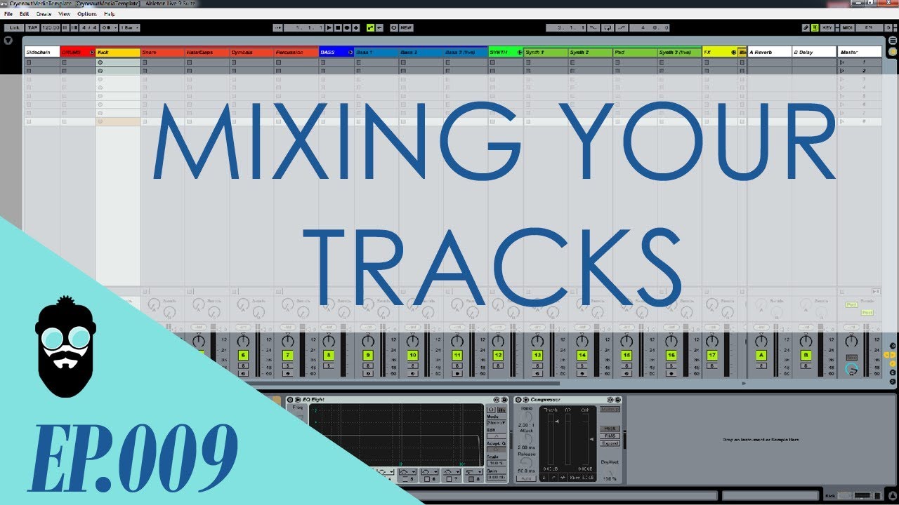 Mixing tracks. Mixing tracks