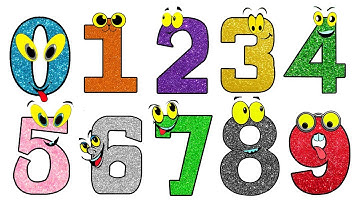Learn to Count Numbers 1 to 10 | Glitter Number Coloring Pages | 123 Counting Numbers and Colors
