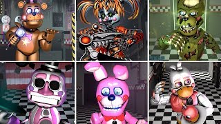 Fnaf All Fnaf Ultimate Custom Night Voices Ucn Five Nights At Freddys Animation