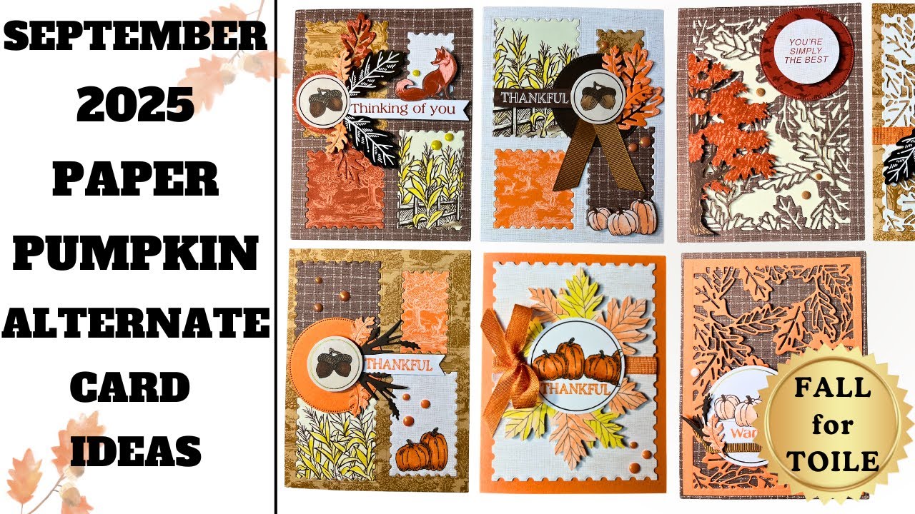 September 2025 Paper Pumpkin Alternate Card Ideas - YouTube