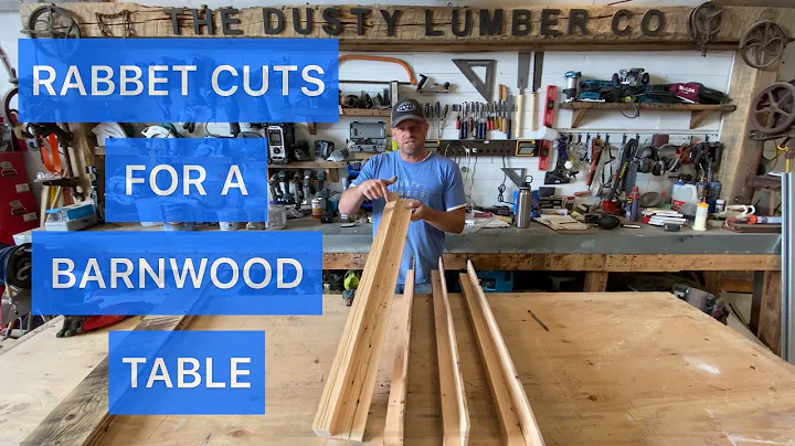 Make a square barnwood table using rabbet cuts, th...