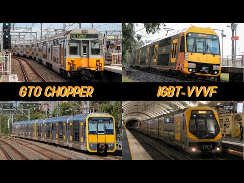 Sydney Trains Traction Motor compilation - GTO Chopper to IGBT-VVVF