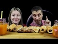 МУКБАНГ СОСИСКИ В ТЕСТЕ И САМСА. БАТТЛ | MUKBANG SAUSAGE ROLLS AND SAMSA #sausagerolls #mukbang