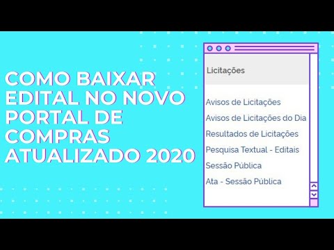 Como baixar edital no novo portal de compras atualizado