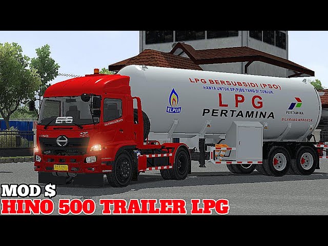 MOD $ HINO 500 TRAILER  LPG BMPR 2 || MOD BUSSID TERBARU class=