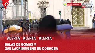 ALERTA: BALAS DE GOMAS y GAS LACRIMÓGENO en CÓRDOBA