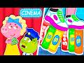 Família Leão Português | Doces são proibidos no cinema | Vídeo para crianças | Desenhos Animados