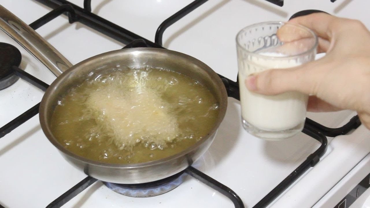 Молоко обжарить на масле - понравится