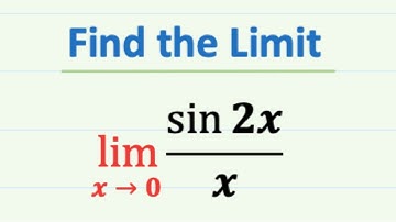 Limit sin2x/x as x tends to 0