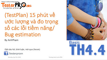 (TestPlan) 15 phút về ước lượng và đo trọng số các lỗi tiềm năng/ Bug estimation
