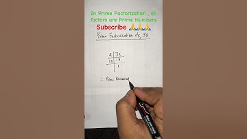 Prime Factorization of 38 #maths #math #factorisation