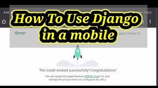 How To Install django In Android Mobile || Install django mobile