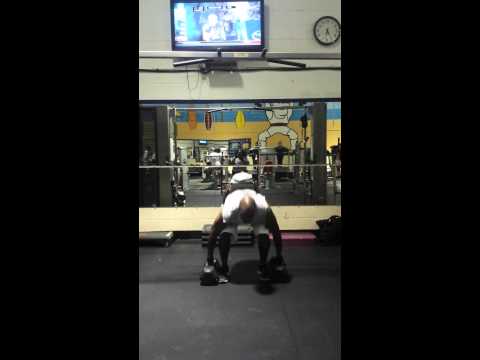 140lb. deadlift (70X2) with knee to bar pull ups