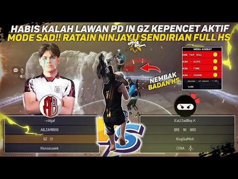 GZ KEPENCET MODE SAD!! LANGSUNG LAMPIASKAN KE LATIHAN RATAIN NINJAYU SENDIRIAN 1VS4 HEADSHOT