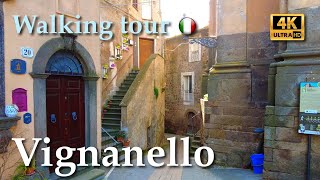 Vignanello (Lazio), Italy【Walking Tour】History in Subtitles - 4K