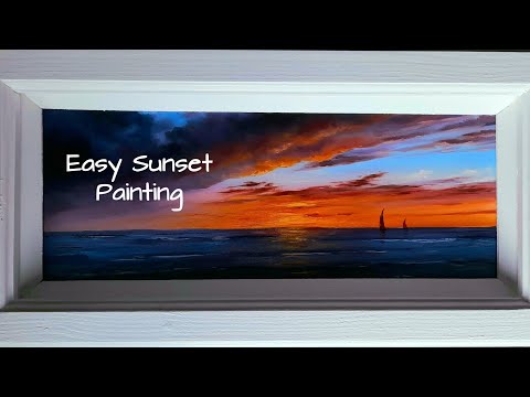 Painting a sunset with Oil paints