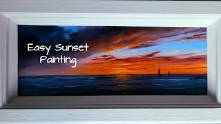 Painting a sunset with Oil paints