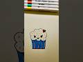 Cutest kawaii cupcake ever💕 Can you draw it faster than me? #shorts #youtubeshorts #viralvideo