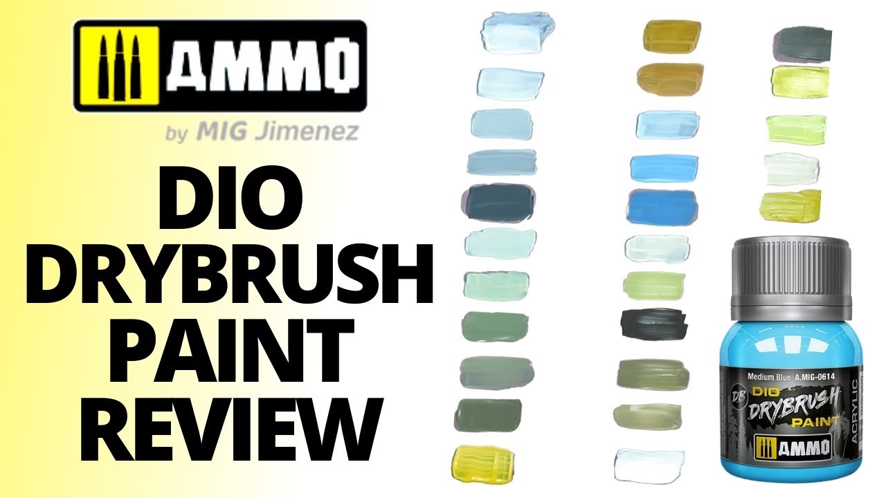 NEW! Ammo Dio Drybrush Paint Review, Testing every color, HONEST first  impressions. 