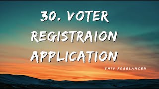 30. Voter Registration Application in Python - Shiv Freelancer