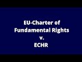 The difference between the ECHR and the EU Charter of Fundamental Rights