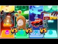 Choochoo charles vs oddbods vs mcqueen eater vs bus eater  tiles hop edm rush