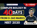 Complete Biology in 40 Days | 100 Hours Revision Plan | NEET Biology | NEET 2020 | Dr. Anand Mani