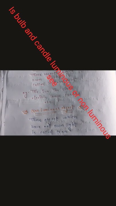 difference-between-luminous-and-non-luminous-object-trendingshorts