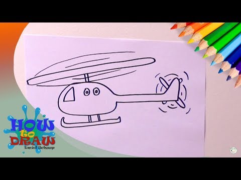 How to draw a helicopter | Hoe teken je een helikopter Emiel Schaap tekenles