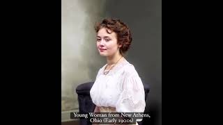 Young Woman in White – New Athens, Ohio, Early 1900s