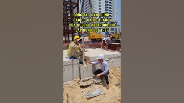 TRƯỚC KHI LẮP CỘT CẦN CĂN CHỈNH CAO ĐỘ ĐÁY BẢN MÃ VÀ KIỂM TRA ĐỘ THẲNG ĐỨNG CỦA BULONH NEO