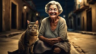 Cute Cat With Granny