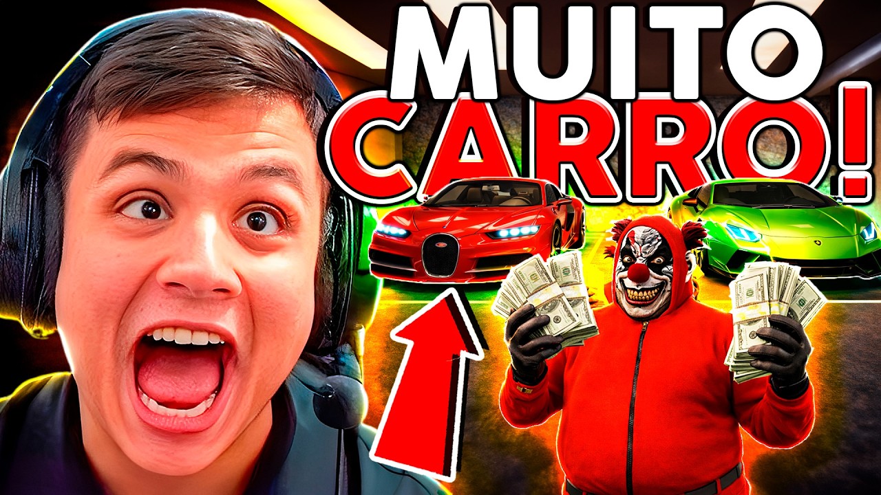 ROUBEl 10 CARROS de UMA VEZ 😱 GTA RP (Paulinho o LOKO)