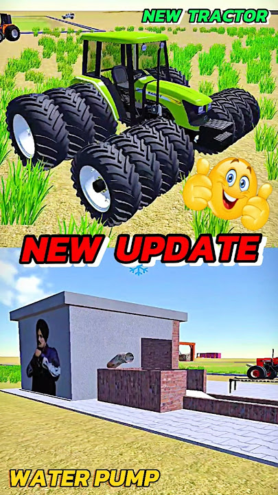 New tractor 🚜   water pump added 🥳 Indian desi simulator 3D me new update 🤑 #shorts #trending