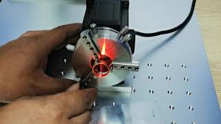 How to set up the ring rotary tool for fiber laser marking machine.