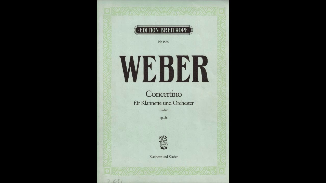 Weber - Concertino for Clarinet and Piano