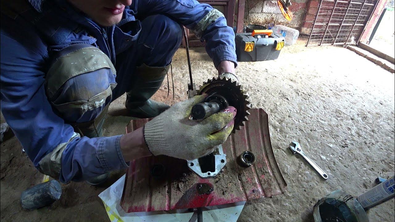 Как снять редуктор с мотоблока ростсельмаш дизель