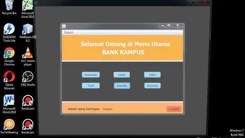 Demonstrasi "Aplikasi Bank Kampus" menggunakan Java NetBean