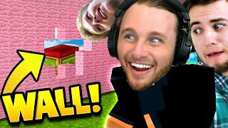 BUILD A WALL LIKE TRUMP | Minecraft Bed Wars 3v3 SSundee and Ambrew watch as Neo builds a wall... Don