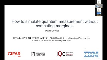 How to simulate quantum measurement without computing marginals - David Gosset