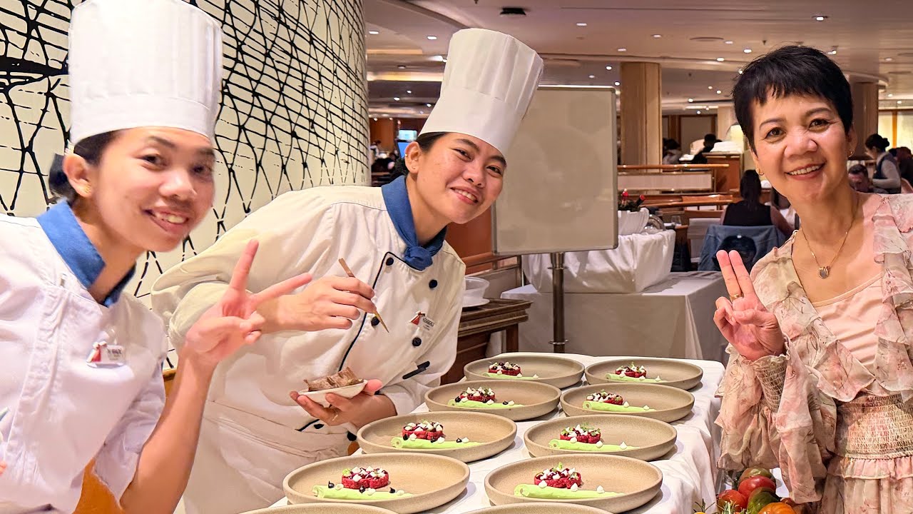 Dining experience at  Chef's Table  in Carnival  Adventure.