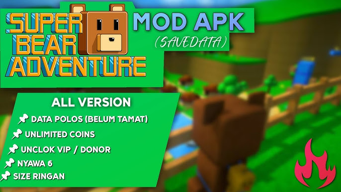 SUPER BEAR ADVENTURE MOD MENU APK VERSI 10.3.1 TERBARU 2023 - UNLIMITED  MONEY & NO PASSWORD 