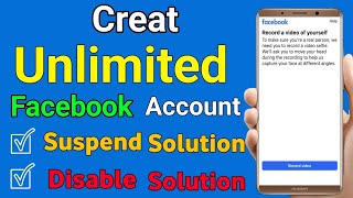how to create unlimited facebook account without number | fb I'd suspend problem solution 2025
