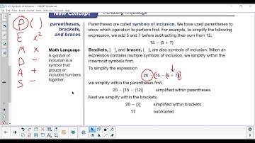 2007 Saxon Math C2 L63 Symbols of Inclusion Lesson Video
