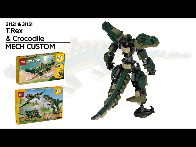 LEGO 31151 T.Rex & 31121 Crocodile Mech Custom Full Version - YouTube
