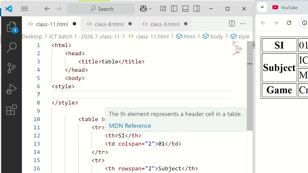 how to convert html table row to colum and colum to row class 1