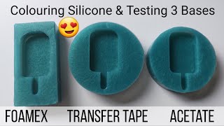 How to colour silicone and testing bases for moulds