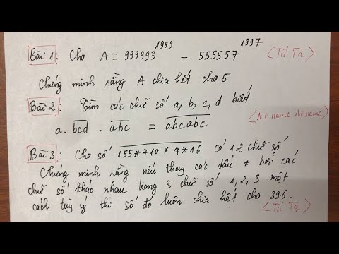 Đề thi học sinh giỏi toán lớp 6 | Toán nâng cao lớp 6. Bồi dưỡng học sinh giỏi