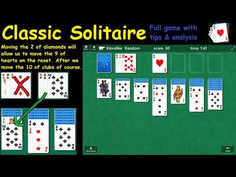 Classic Solitaire Full game with tips & analysis