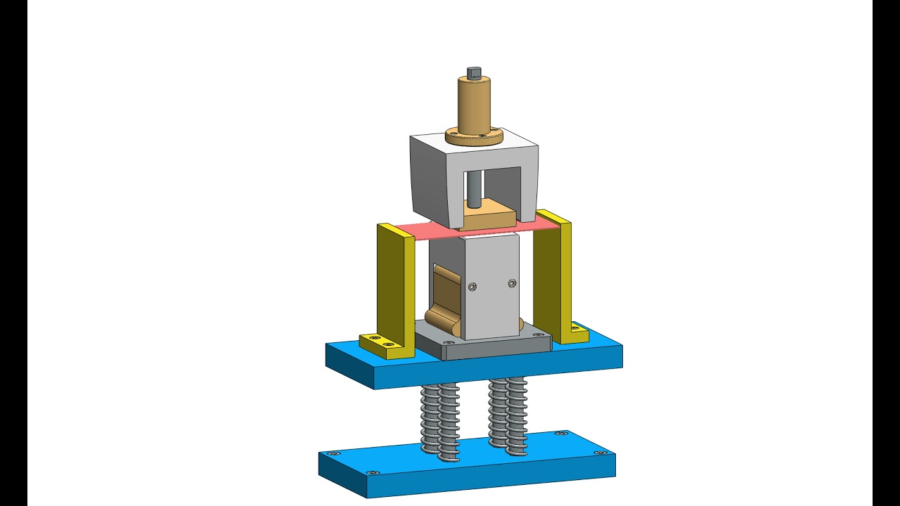 沖壓二次折彎模具機構設計之作動模擬